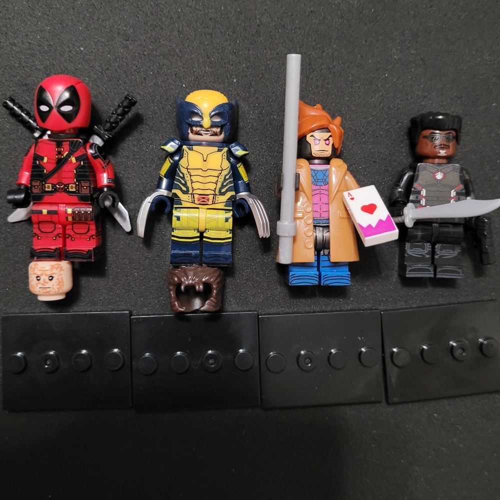 New Deadpool, Wolverine, Gambit and Blade mini figure set